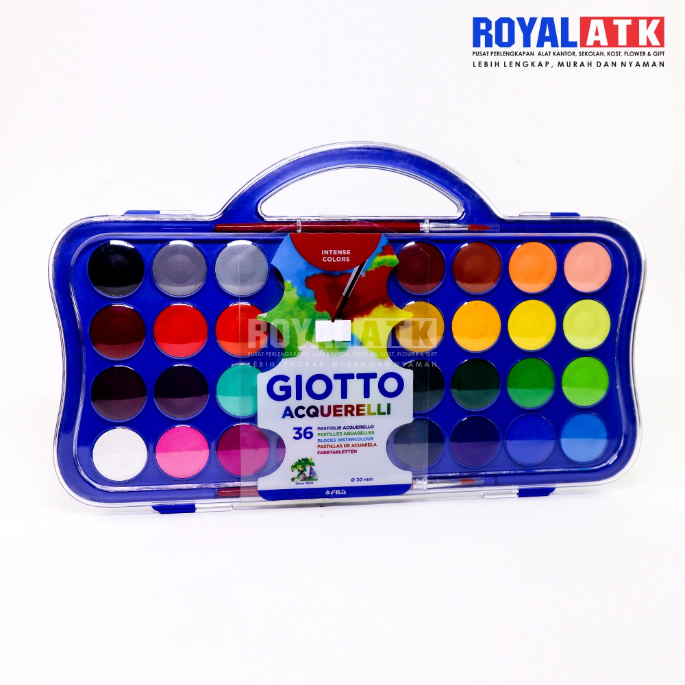 Giotto Cat Air Water Color Aquarel Acquerelli 36 Warna 30 ml FREE Kuas