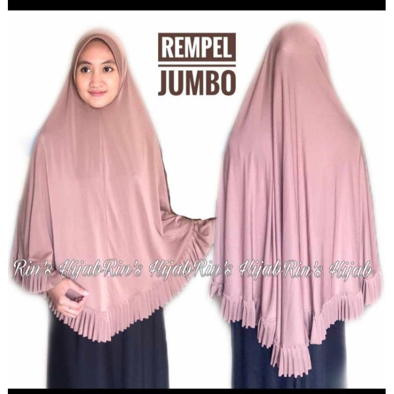 HIJAB/INSTAN  HIJAB JERSEY PREMIUM MODEL REMPEL SIZE JUMBO