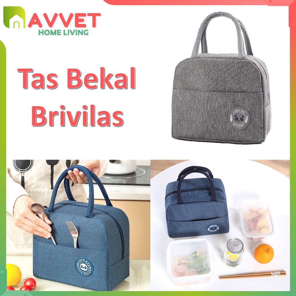 AVVET TAS BEKAL LUNCH BAG COOLER MAKANAN ANAK TAS LUNCH BOX KARAKTER BRIVILAS MURAH IMPORT