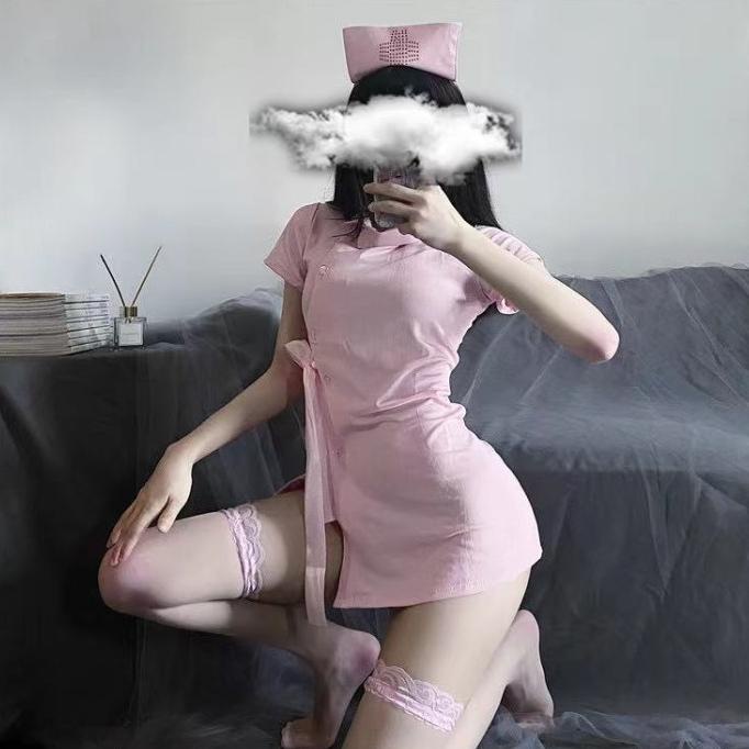 Nurse / Suster Cosplay Sexy Costume Lingerie Pakaian Sexy Wanita