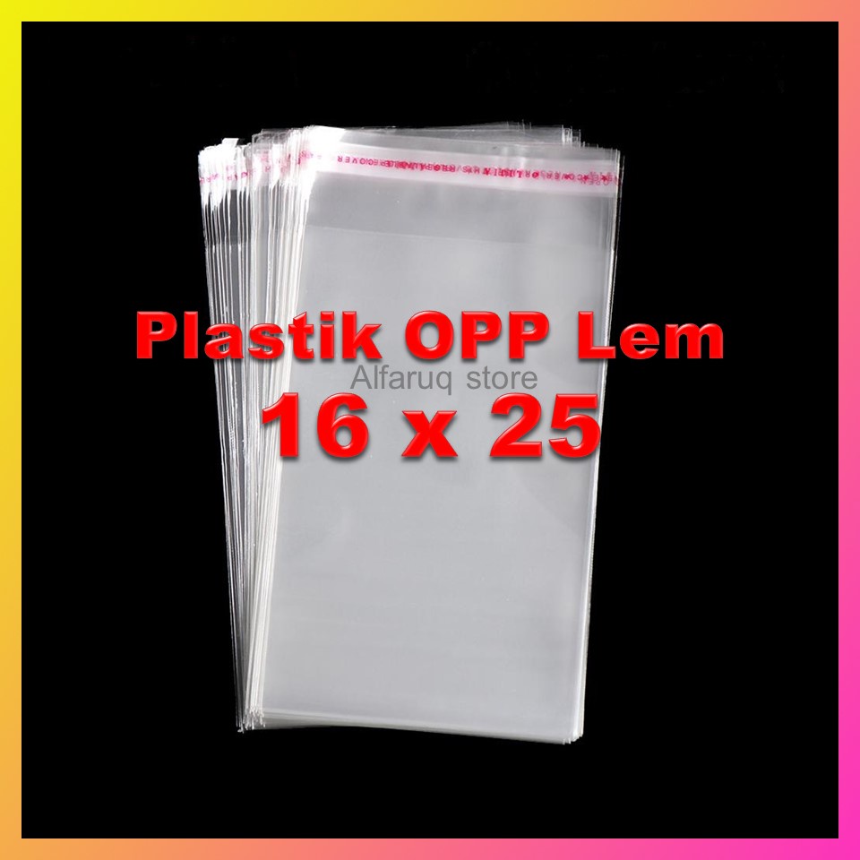 Plastik OPP Lem 16x25 (100 Lembar) / Plastik Opp Undangan / Plastik Opp Souvenir