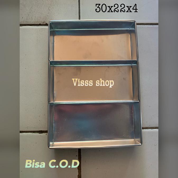 PERALATAN BAKING LOYANG SEKAT 3 UKURAN 30X22X4 BAHAN ALUMINIUM PERLENGKAPAN DAPUR