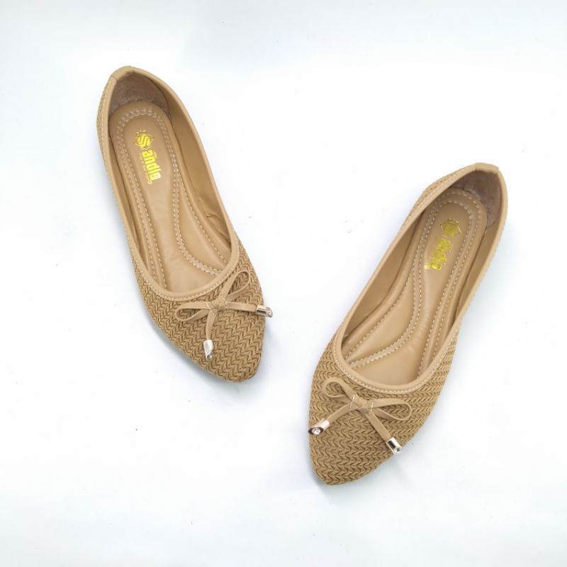 Sepatu Flatshoes Wanita Ballerina Flat Shoes An45