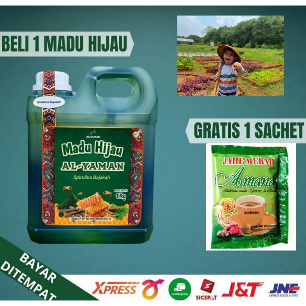 Jual 1kg Original Al Yaman Madu Hijau Herbal Asli Mengatasi Asam