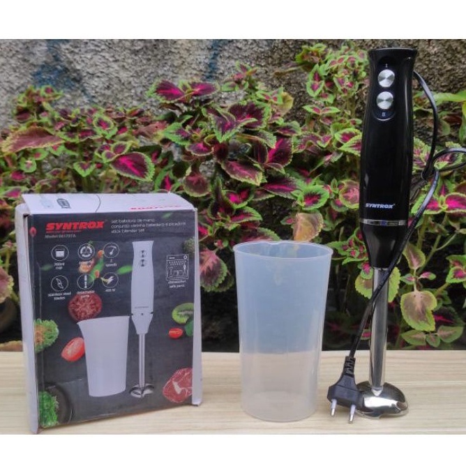 Hand Blender Syntrox Blender Tangan Blender Buah Plus Gelas Multifungsi