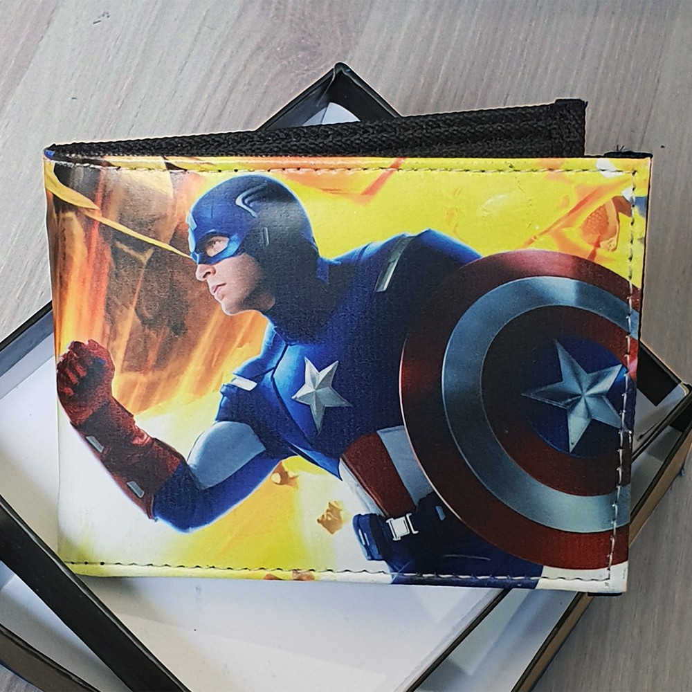 SHOPEE 7.7 BOMBASTIS SALE!! Dompet Anak Karakter Captain Iron 88C19 Dompet Anak Laki-laki Kulit Sintetis + BOX