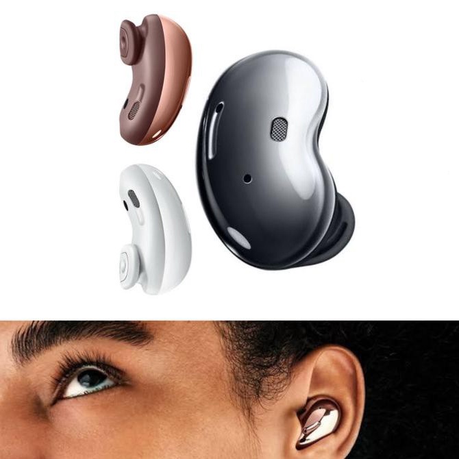 Headset Bluetooth Galaxy Buds Live  R180 Wireless Earphone Ori Super Clone 1 : 1