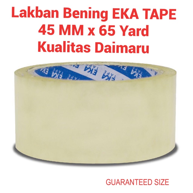 

Lakban bening EKA TAPE OPP 45 mm x 65 Yard kualitas Daimaru / Solatip / Isolasi