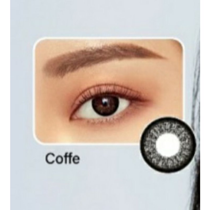 Softlens Pudding COFFE Eos Normal Minus s.d 10.00 softlen Minus Tinggi Made in Korea KEMENKES