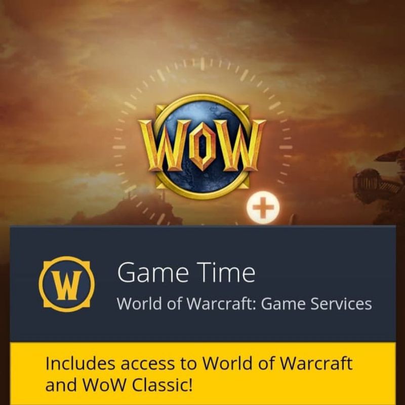 Jual Game Time 30 day included World of Warcraft classic Indonesia