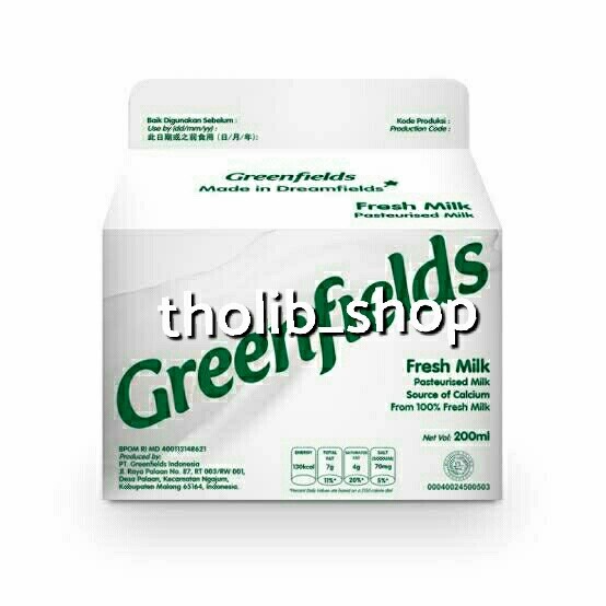 

greenfields fresh milk full cream 200 ml