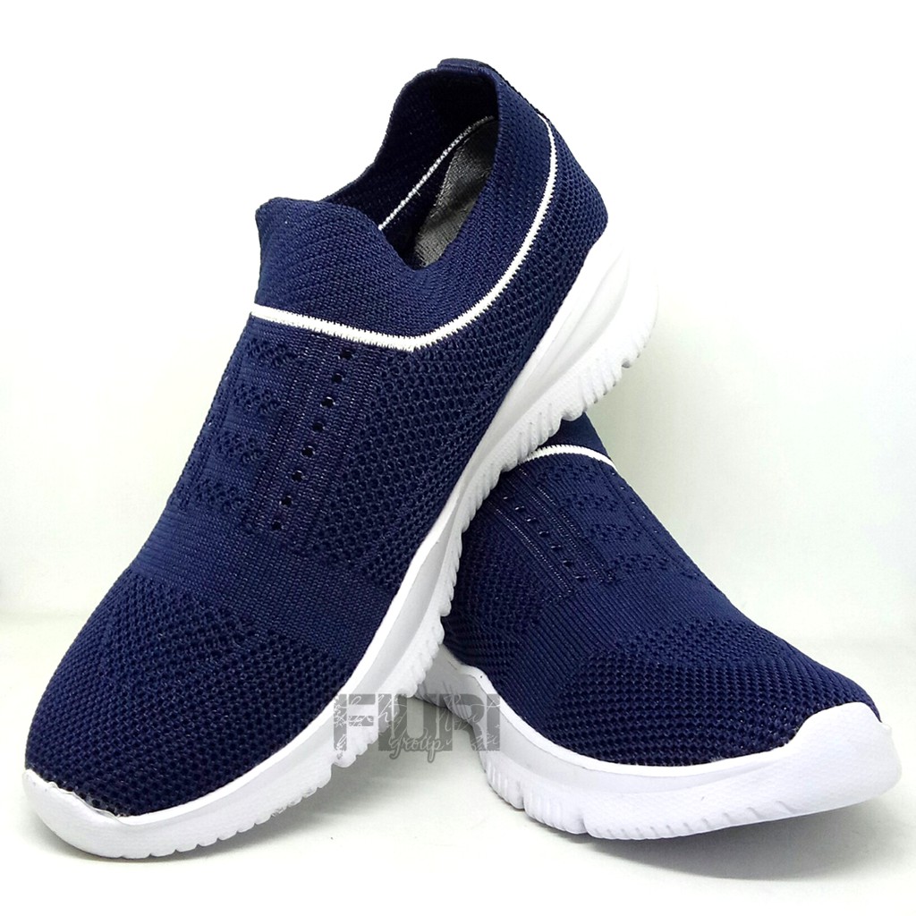 FIURI - Ardiles Original - Neox Grab 39-44 Navy - Sepatu Sneakers Pria - Sepatu Olahraga Pria - Sepatu Knit Rajut Pria - Sepatu Jogging Pria - Sepatu Sport - Sepatu Slip On Pria - Sepatu Cowok