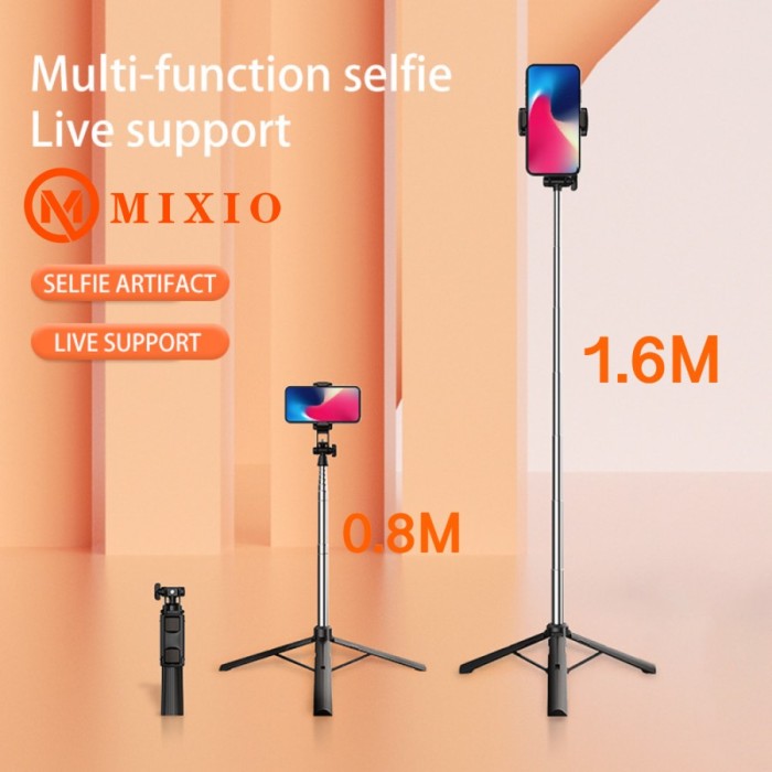 MIXIO A31 Tongsis Bluetooth Selfie Stick Tripod - PANJANGMAX 1.6M
