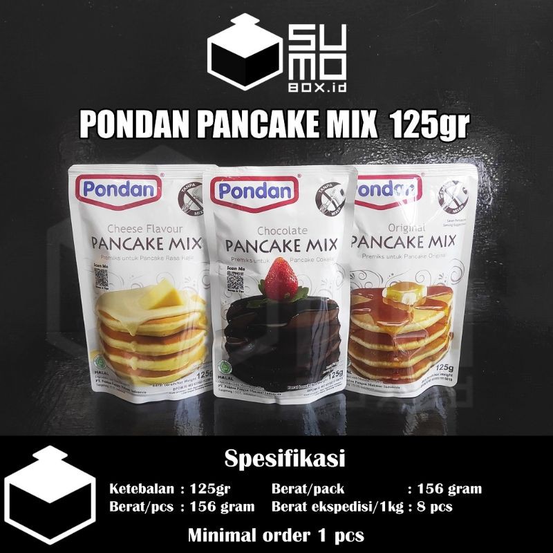 

Pondan Pancake Original Coklat Keju 125gr / Kue Pancake Instan