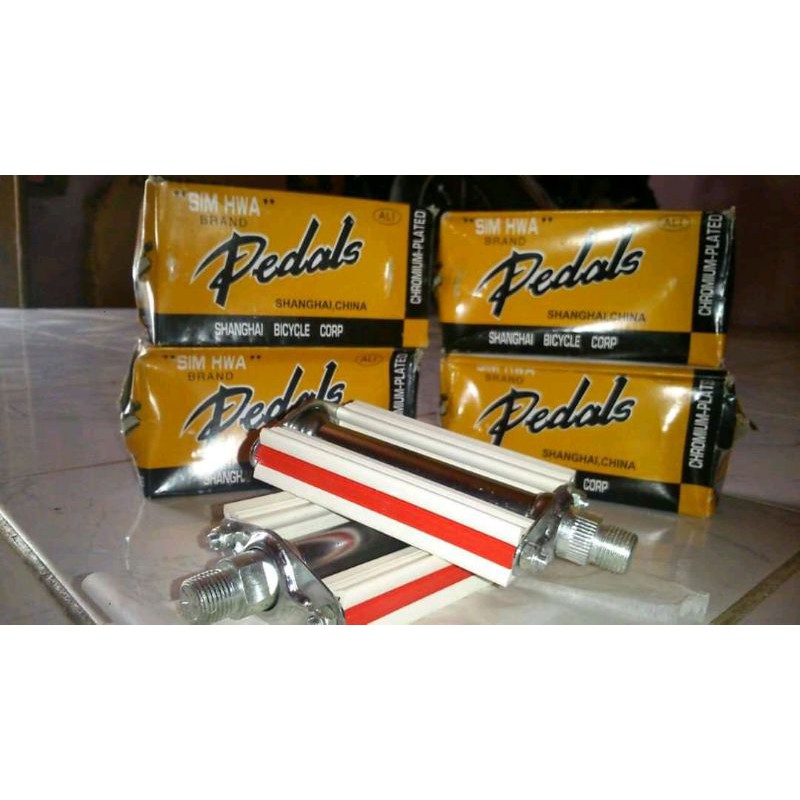 PEDAL SEPEDA ONTHEL WARNA PUTIH PERDAL SEPEDHA ONTEL