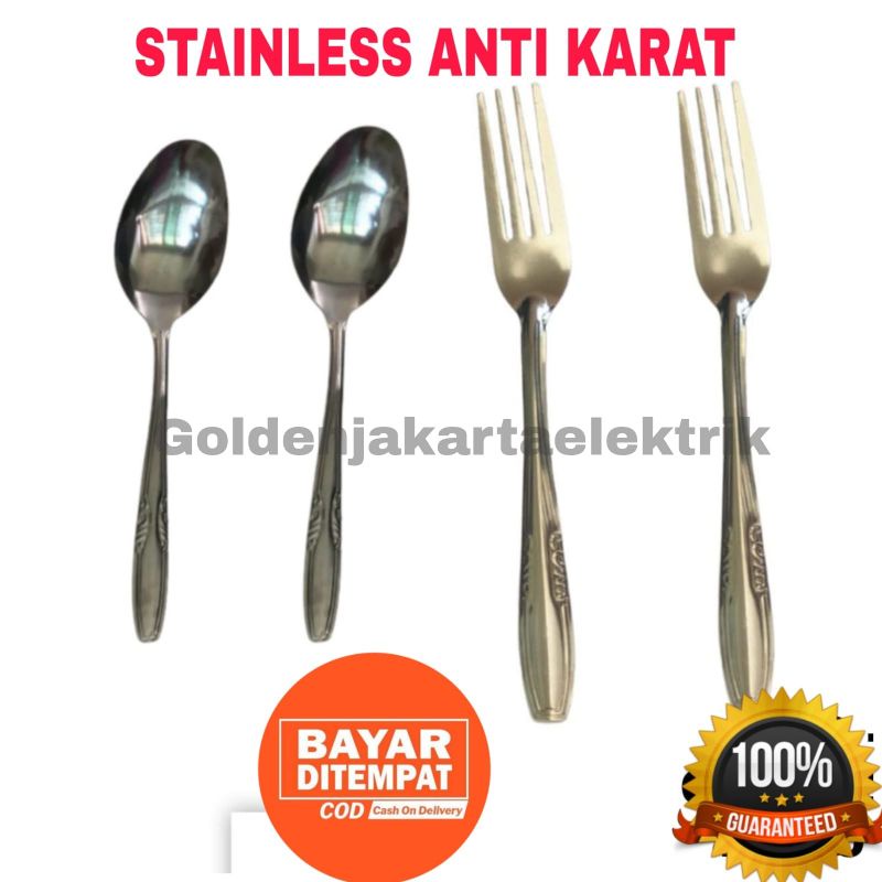 SENDOK GARPU STAINLESS 12 Pcs MURAH ANTI KARAT