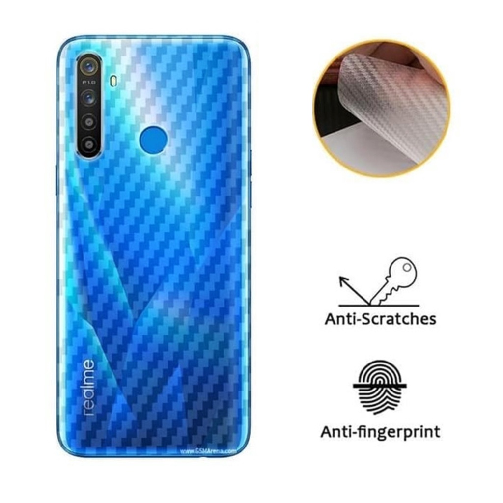Garskin Carbon Vivo Y02 Y12 Y15 Y16 Y17 Y20 Y30 Y50 Y71 Y81 Y91 Y15S Y01 Sticker Anti Gores Belakang Hp