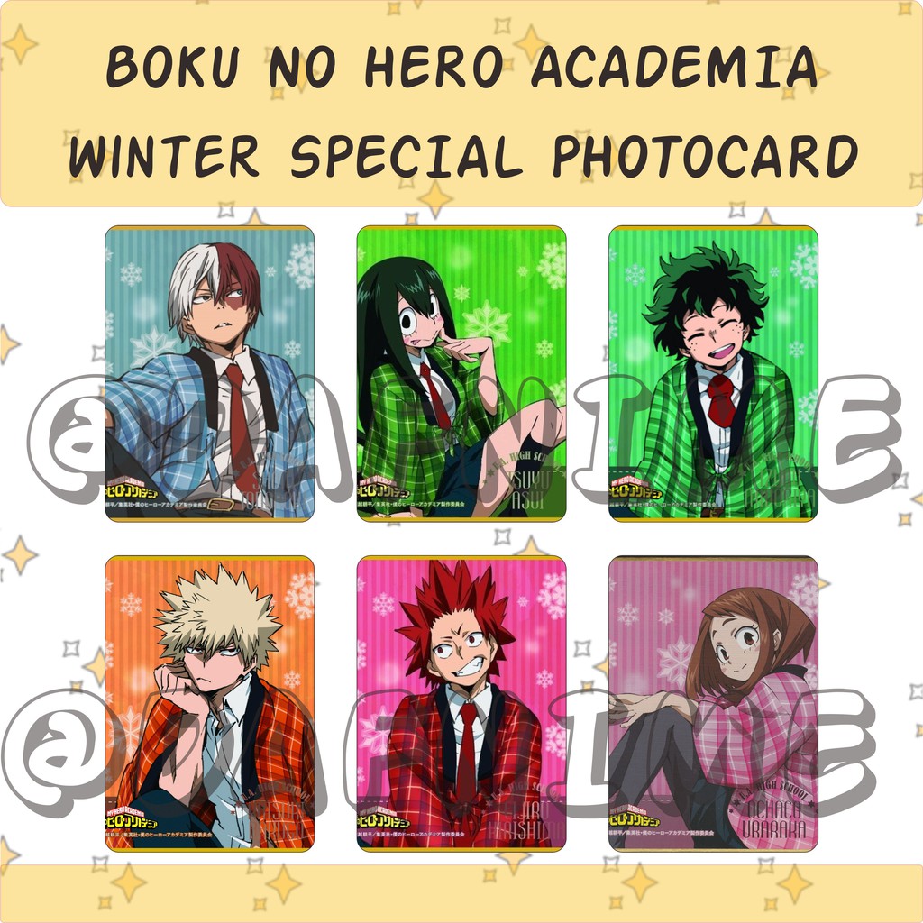 BOKU NO HERO ACADEMIA BNHA WINTER EDITION ANIME PHOTOCARD