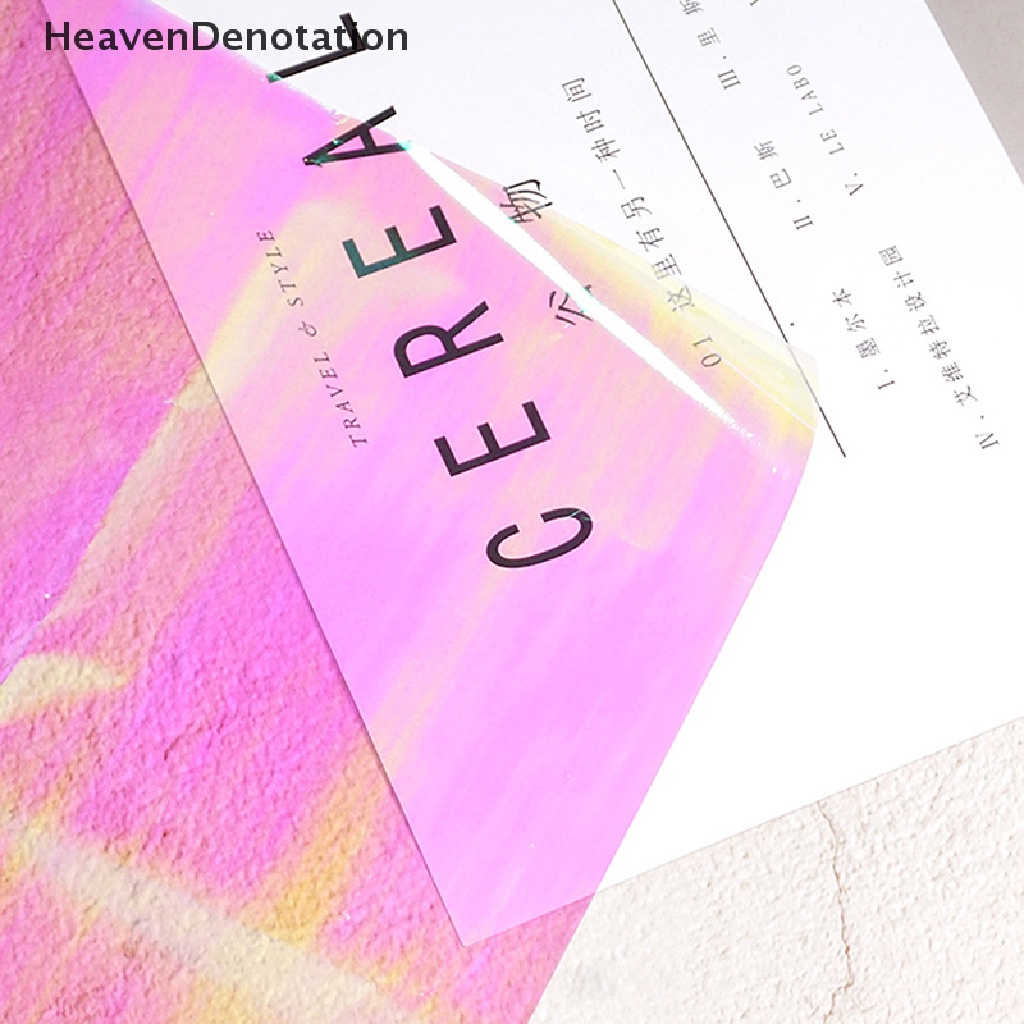 [HeavenDenotation]  Laser Iridescent Clear Film AB Effect Paper DIY Epoxy Resin Jewelry Fillings