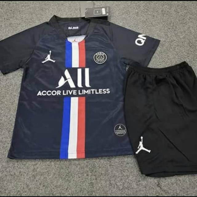 JERSEY BOLA NEW ANAK - KIDS PSG 4TH JORDAN HITAM 2020/2021 GRADE ORI TERBARU