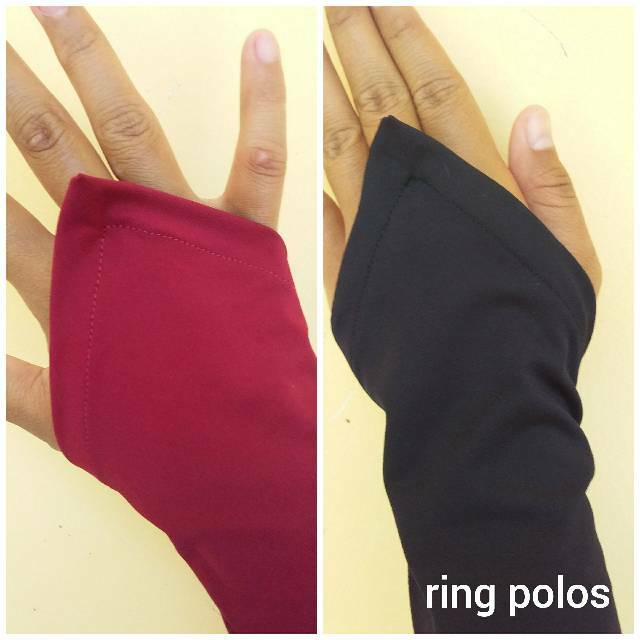 Handsock Fringles Cincin Polos Spandex Baloon/Handsok Fingerless Muslimah /Hansock Syar/Syar'i/Syari