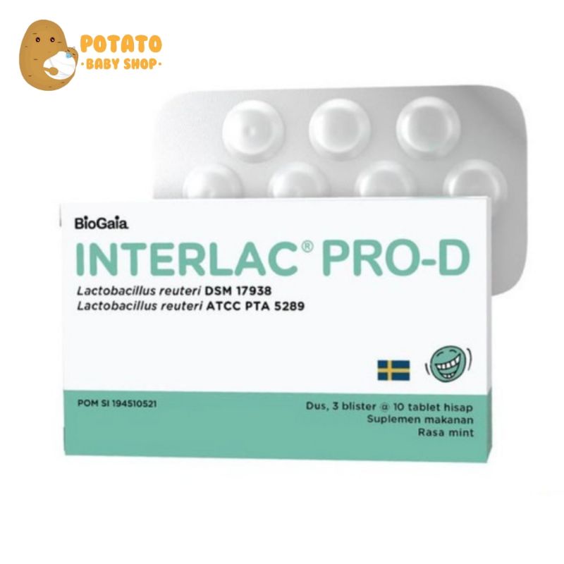 Interlac Pro-D Tablet Hisap Probiotik Kesehatan Mulut