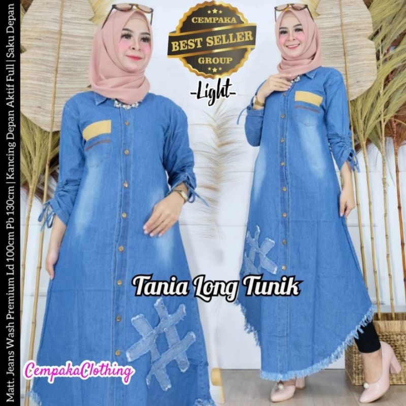tania long tunik by cempaka clothing
