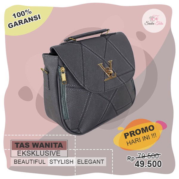 Tas Wanita Perempuan Abg Cewek Remaja Kece Slempang Cantik Kekinian Keren Kode Gliter 20x23cm