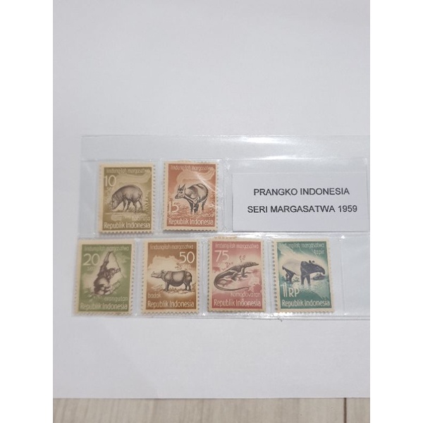 

Perangko Indonesia Seri MargaSatwa Tahun 1959 Kondisi Baru / Mint