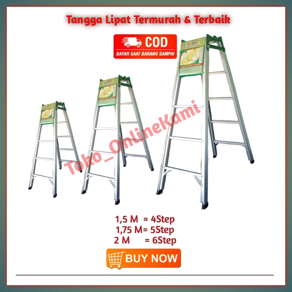 FREE ONGKIR Tangga Lipat Caltex/Tangga Lipat/Tangga Lipat queen aluminium 1,5 dan 1,7meter