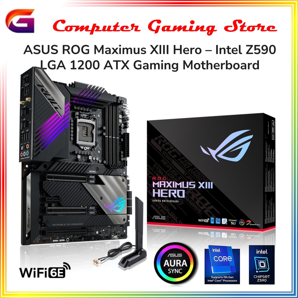 ASUS ROG Maximus XIII Hero – Intel Z590 LGA 1200 ATX Gaming Motherboard