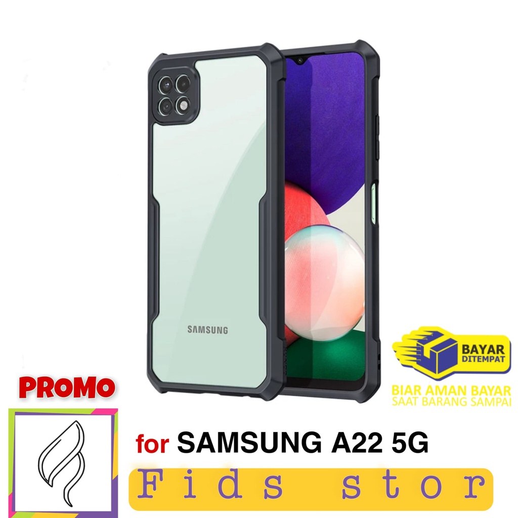 PROMO CASE SAMSUNG A22 5G SHOCKPROOF Casing Xundd Transparan Clear Pelindung HP Sampul Transparan