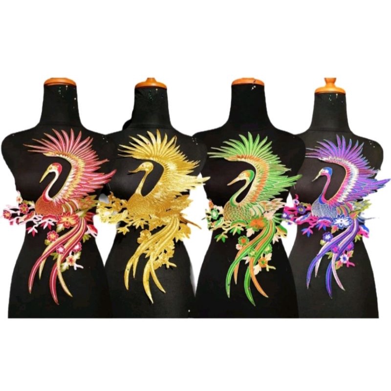 Renda bordir Kebaya Motif Burung Swan