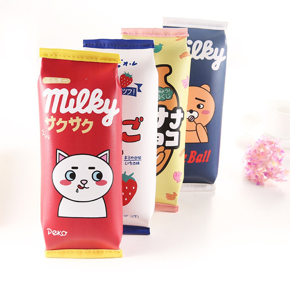 ANEKAGROSIR | TEMPAT PENSIL MILKY - TEMPAT SIMPAN PENSIL DAN PENA - TEMPAT ALAT TULIS - SUSU-3