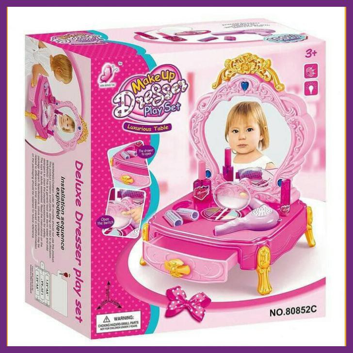 SALON SALONAN MAINAN ANAK PEREMPUAN MAKE UP PLAYSET