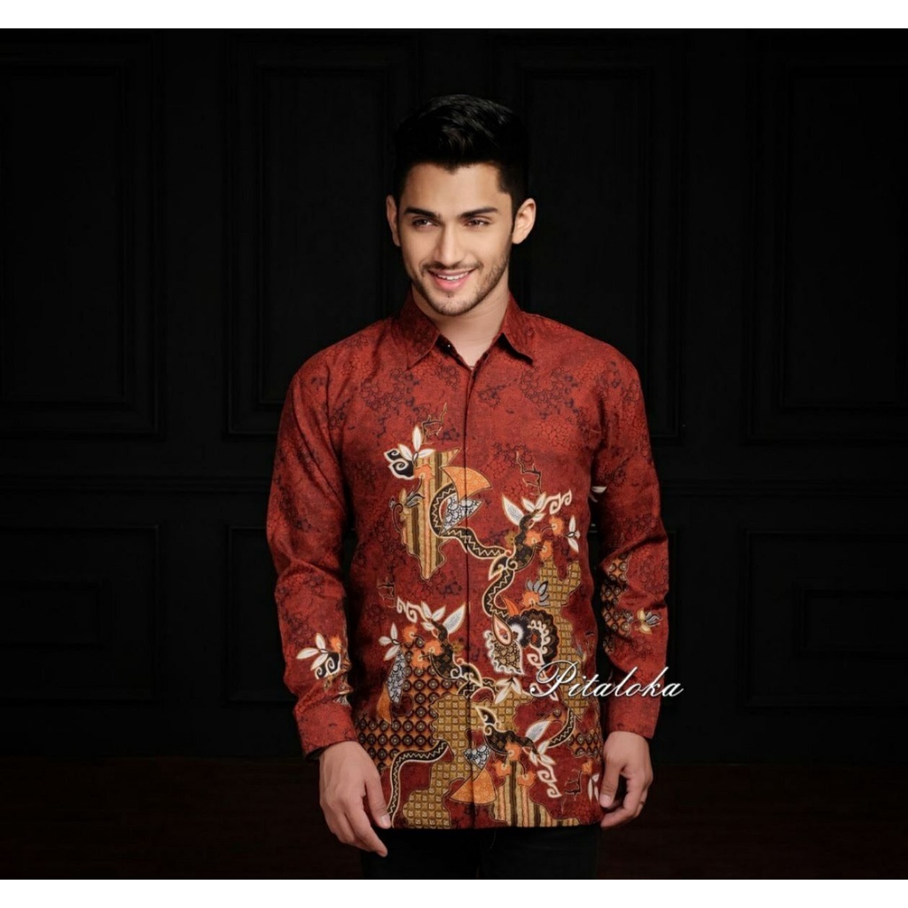 Kemeja Sutera Sanwoz Furring Dalam Pria Original Produk Lengan Panjang [vs] #batik #pria #sutera