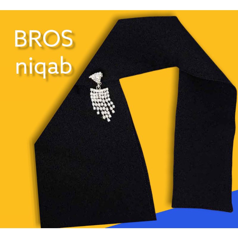 Bros Juntai Panjang Aksesoris Cadar Niqab Hijab Jilbab Elegan