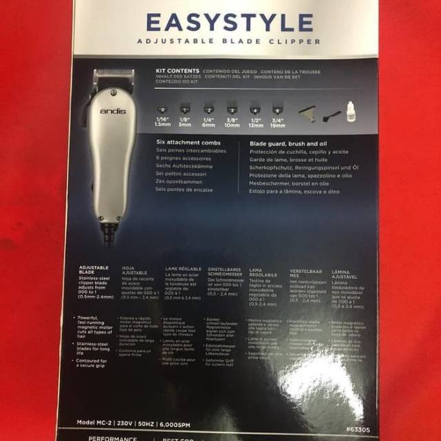 Andis easystyle adjustable blade clipper original USA mesin cukur