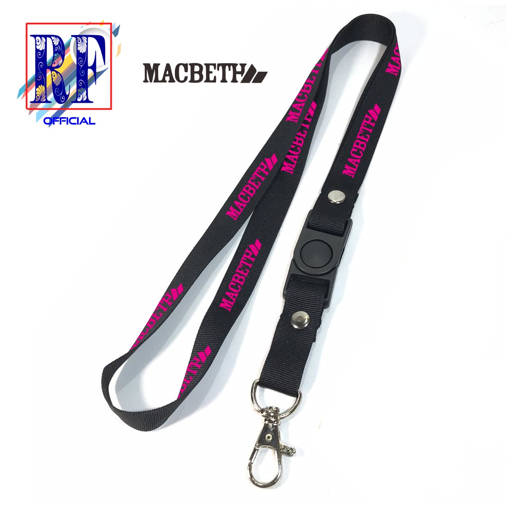 

Tali Lanyard MACBETH PREMIUM distro GANTUNGAN KUNCI/GANTUNGAN ID CARD/GANTUNGAN POD Best seller COD