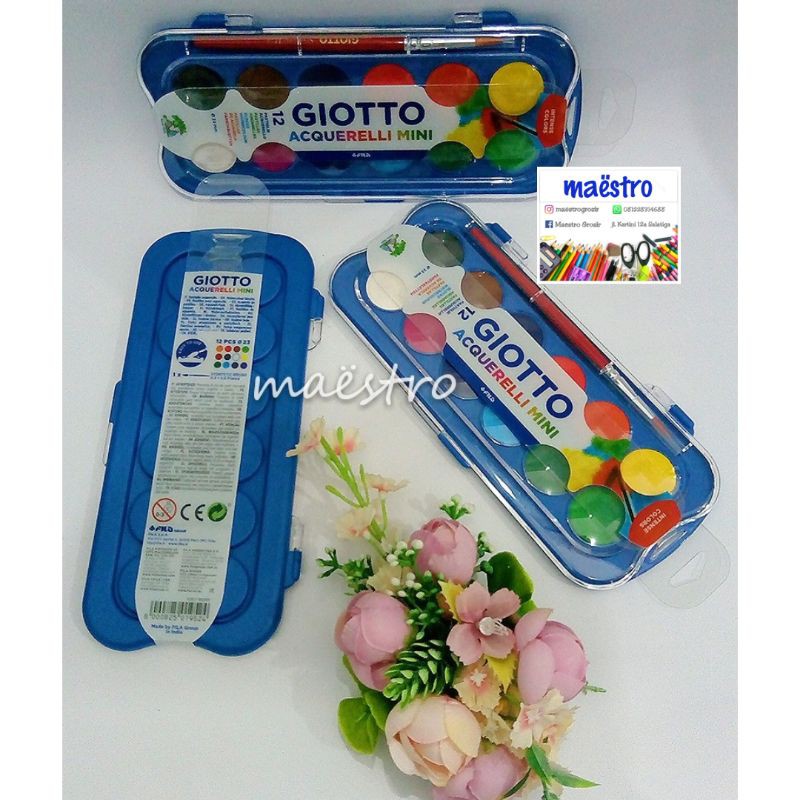 

Cat Giotto Acquerelli Mini 12 Warna / 24 Warna / Water Color Giotto / Cat Air Gioto