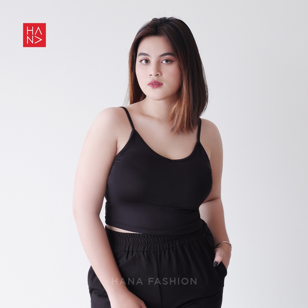 [BIG SIZE] HanaFashion JKT - Aurora Basic Tank Top Crop Jumbo Big Size XXL Crop Wanita - TT035