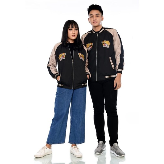 Jacket Sukajan Japan Tiger X-Urband Original A096 - Cream, XXL
