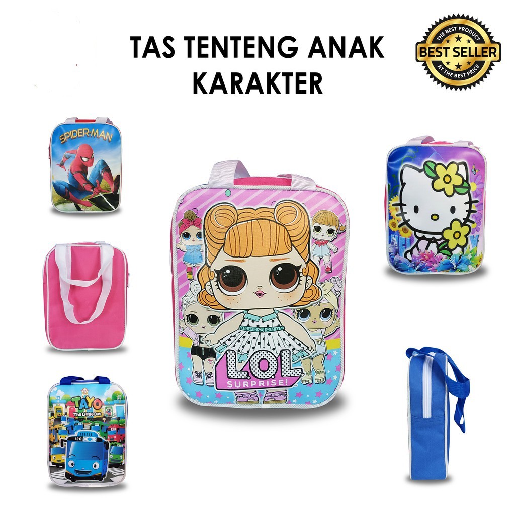 tas anak/TAS tenteng /tas selempang anak karakter ultah anak goodie bag