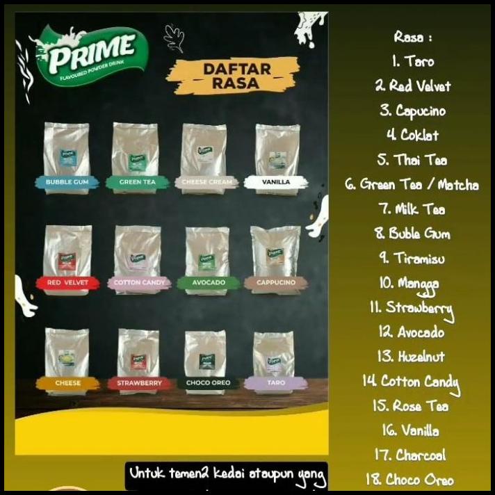 

Prime Bubuk Minuman Premium 1Kg / Bubuk Minuman Kekinian Aneka Rasa