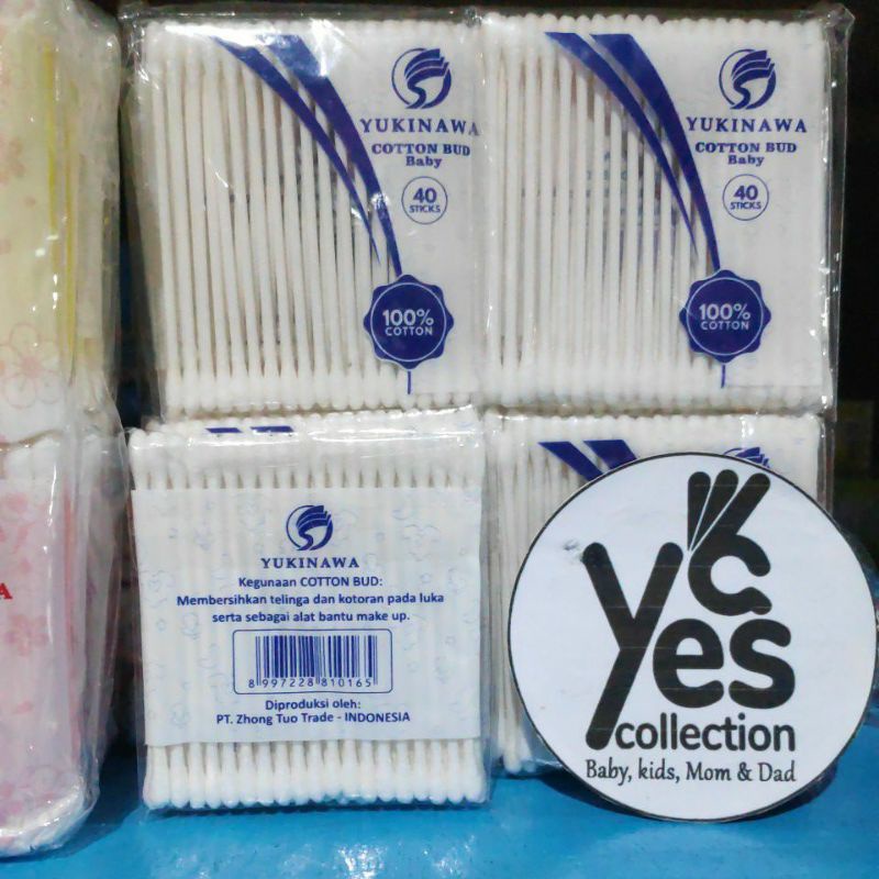 Cotton Bud Dewasa 1 Park 100 Sticks 40  Stik 100% Buds Yukinawa Korek Kuping Pembersih Telinga Kapas