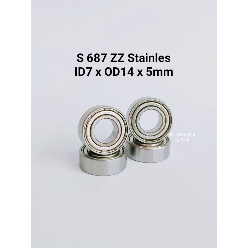 KNB Bearing S 687 ZZ stainless isi 1 pcs