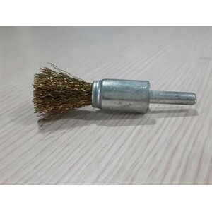 Sikat Kawat Kuningan 5/8 (16mm) Gagang 6 mm KINIK