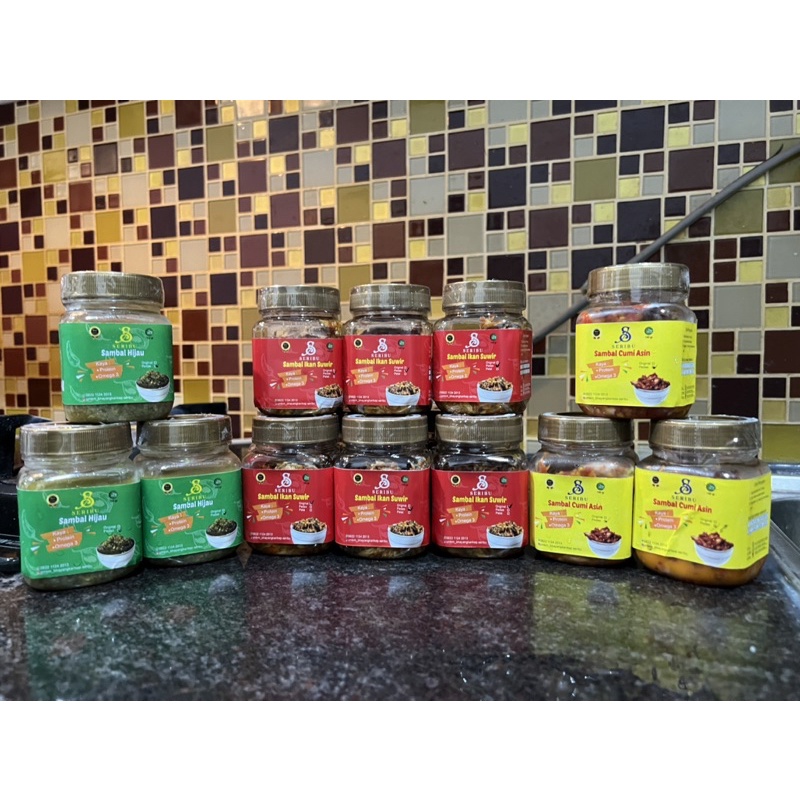 

sambal ikan suwir , sambal cumi asin , sambal cabai hijau