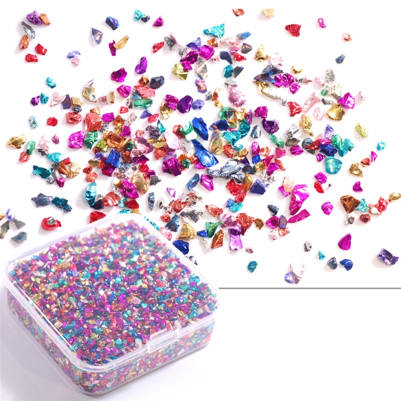 SIY  Irregular Glass Sequins Broken Glass Pieces Suitable for Nail Art Decoration