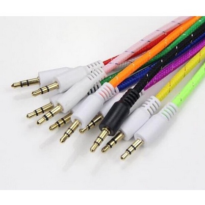 Kabel Aux 2in1 Cable Audio 2x1 m Jack Audi 3.5mm Audio RCA Kabel Audio Rca mini Stereo - HP ke speaker - HP ke salon